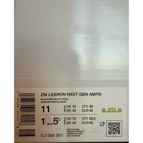 11 MEN\'S NIKE ZOOM LEBRON NXXT GEN AMPD BASKETBALL SNEAKERS BLACK RED FJ1566-001